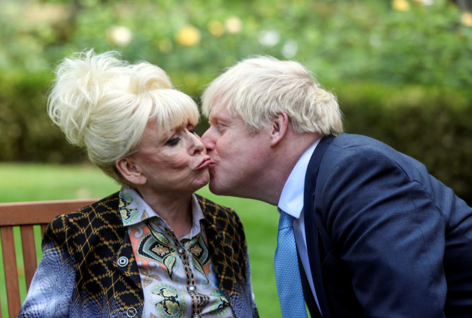 Dame Barbara asked PM Boris Johnson to "give her a kiss" when meeting to discuss dementia care in September 2019. (Getty Images)