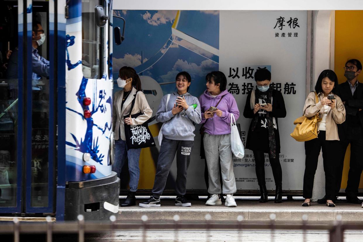 Hong kongers will finally be able to leave home without a face mask from March 1, 2023, nearly 1,000 days after the pandemic mandate was imposed. (Isaac Lawrence / AFP - Getty Images)