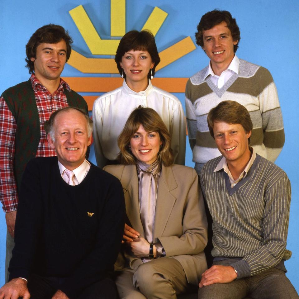 Frank Bough with the Breakfast Time team