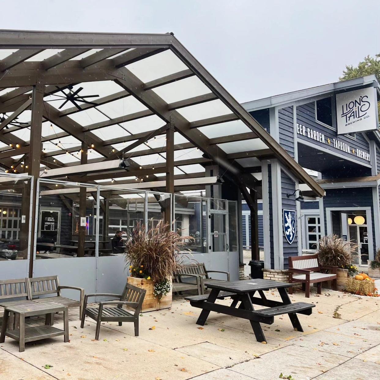 Lion's Tail Brewing Co., 8520 W. North Ave., Wauwatosa, has a partially enclosed heated patio to allow for outdoor drinking throughout the winter.