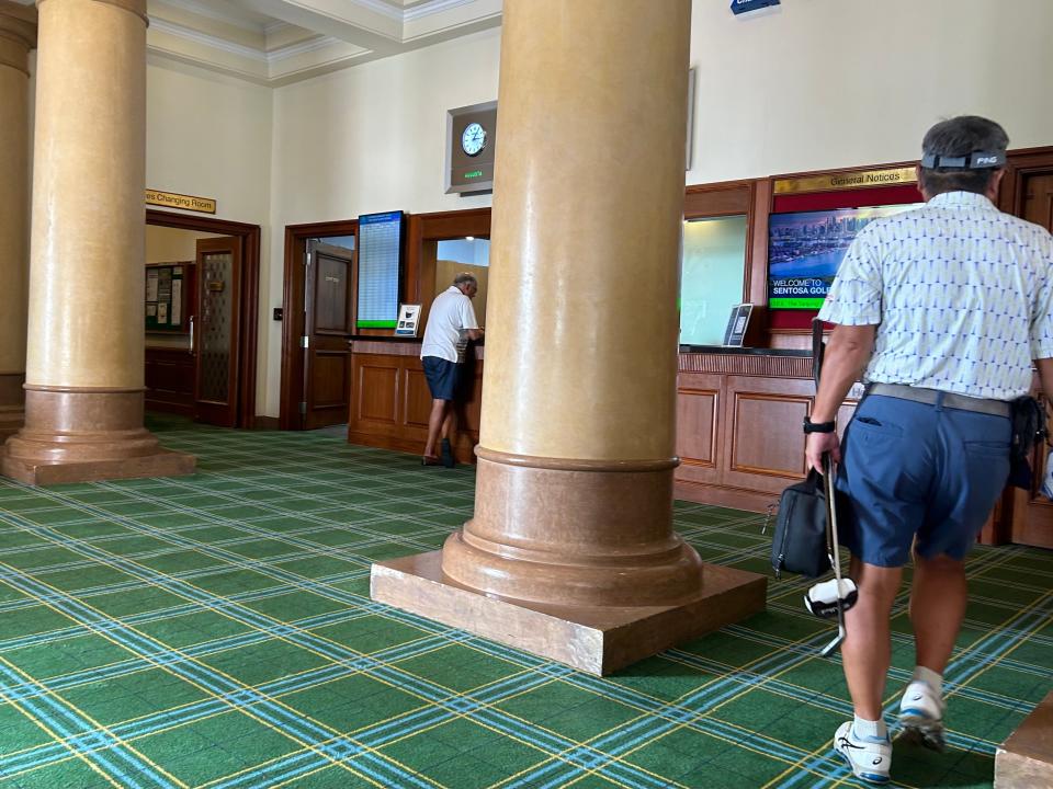 Golfers at Sentosa Golf Club.