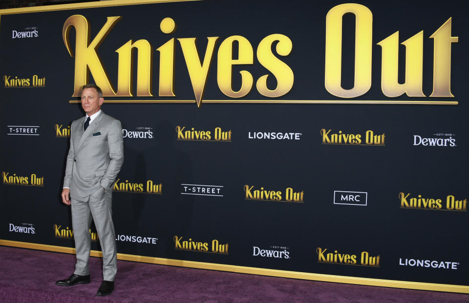 Daniel Craig at the "Knives Out" premiere