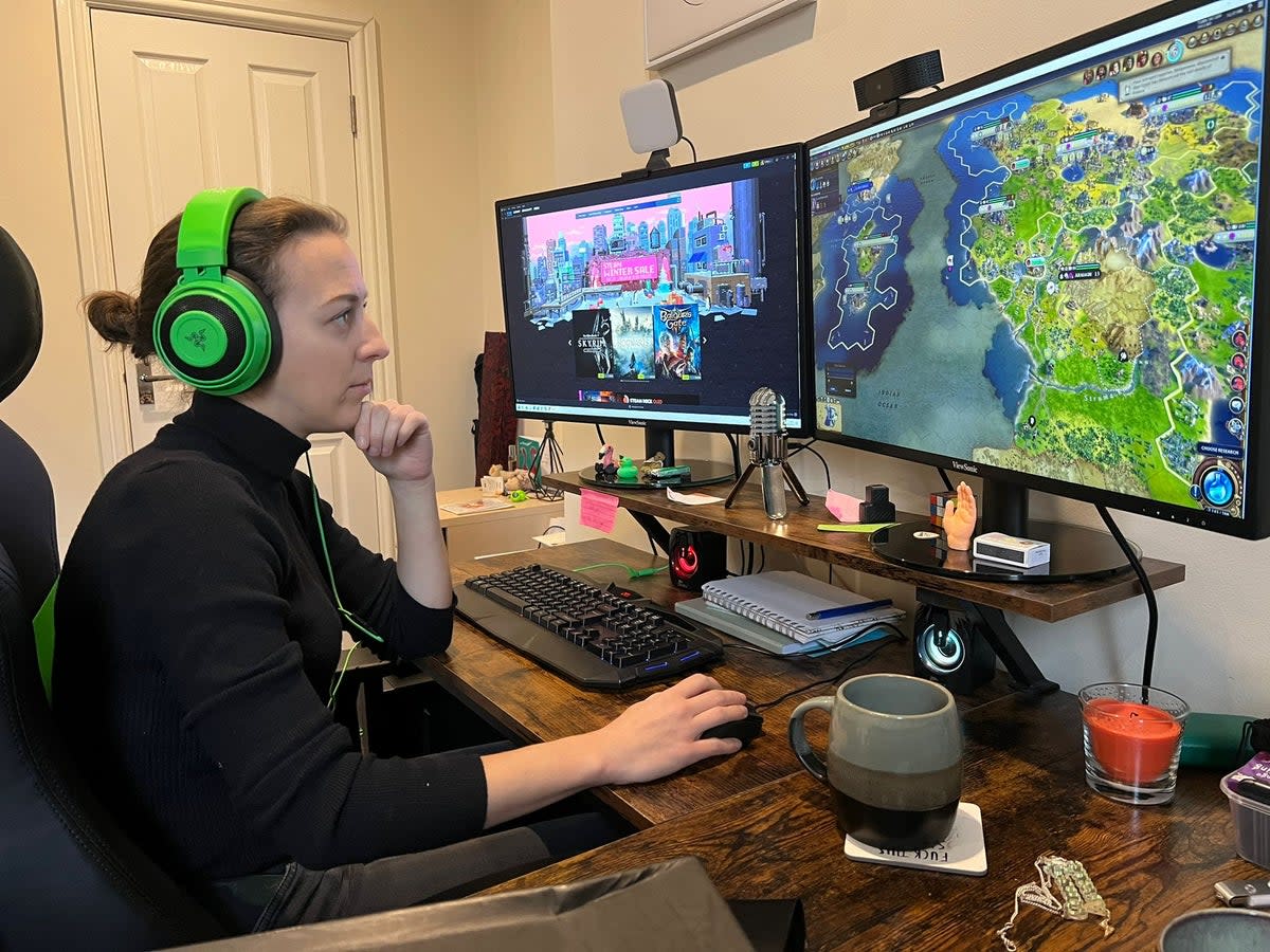 ‘I know several couples that met and fell in love through online gaming,’ writes Charlotte. ‘The bonds you can forge in-game can last a lifetime’  (Charlotte Redding)