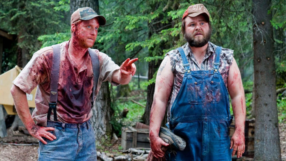 Tyler Labine and Alan Tudyk in 'Tucker and Dale vs. Evil'. (Credit: Magnet Releasing)
