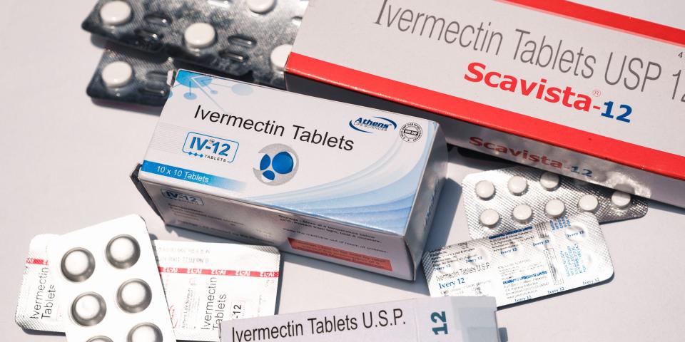 This picture shows the tablets of Ivermectin drugs in Tehatta, West Benga, India on May 19, 2021.