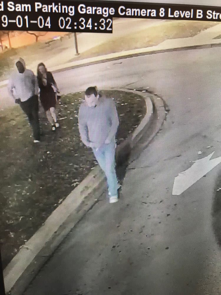 Surveillance footage shows Savannah walking with two men the night she was last seen