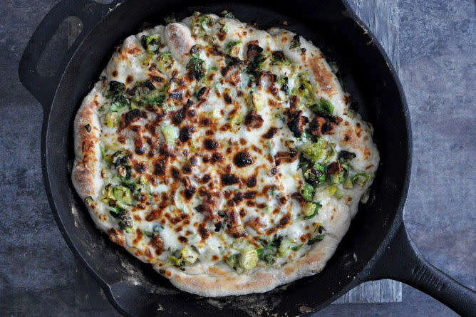 Brussels Sprouts Bacon Pizza