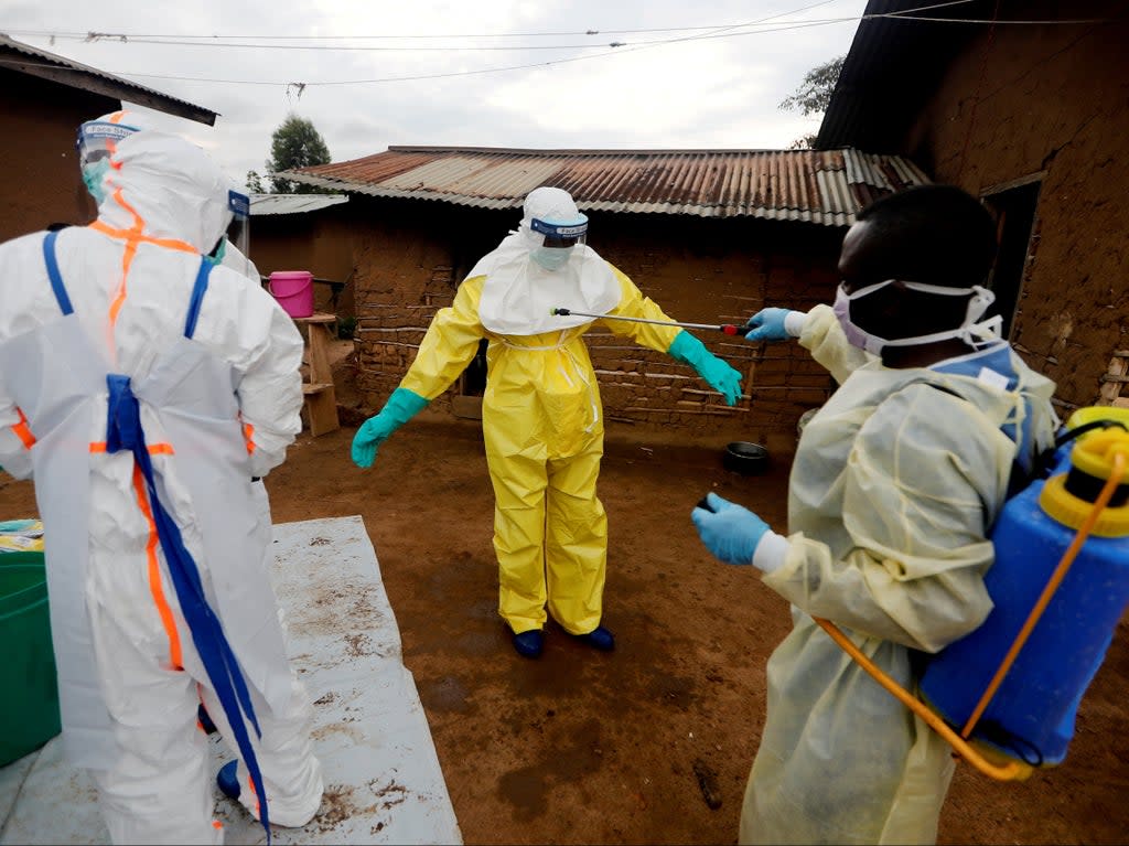 Health workers in Beni, Democratic Republic of Congo, during the 2018-20 outbreak (File photo) (REUTERS)