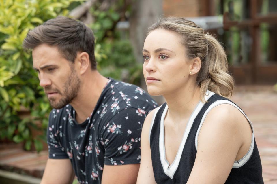 aaron brennan and krista sinclair in neighbours