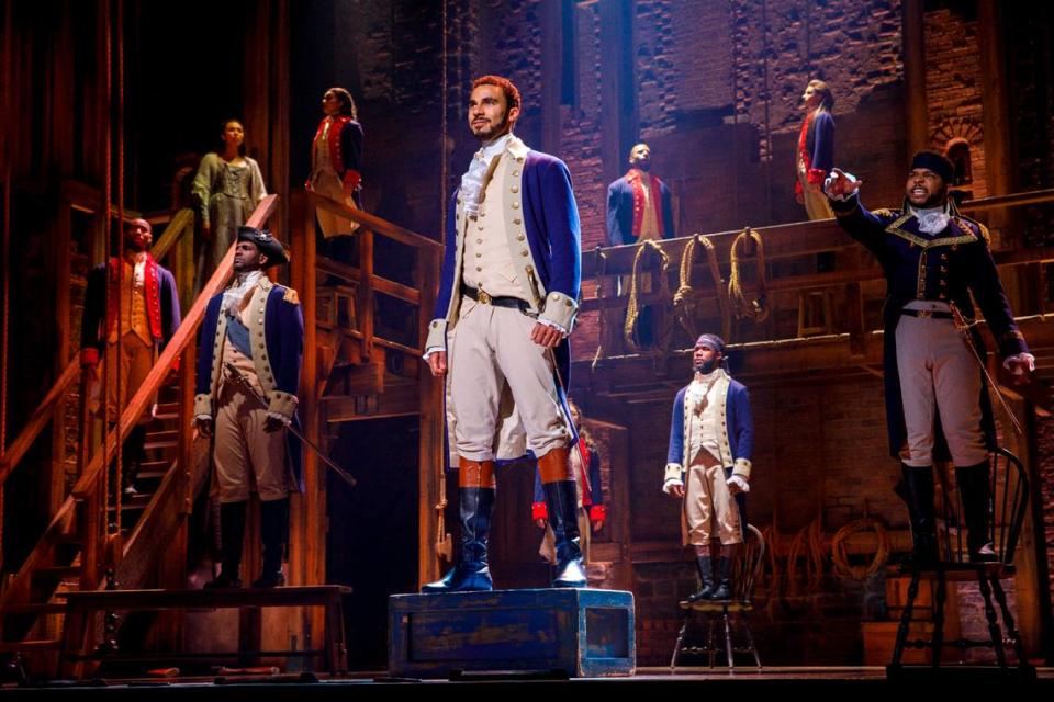 File photo of a production of Lin-Manuel Miranda’s smash hit ‘Hamilton.’