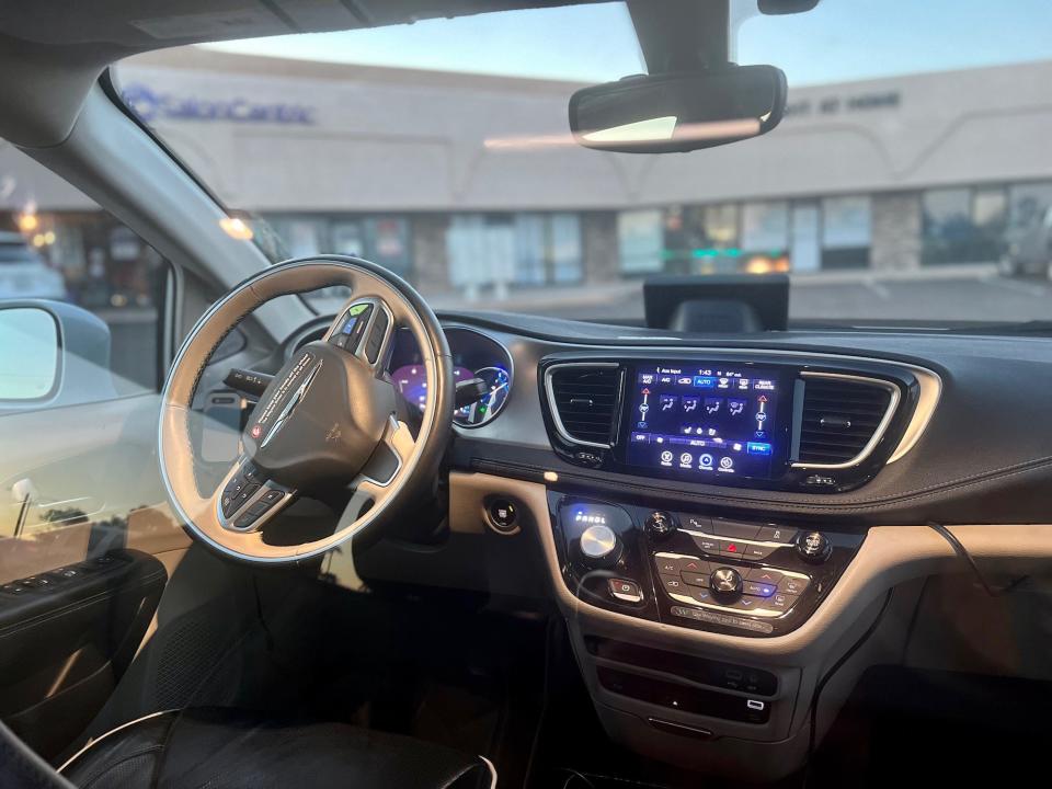 The wheel of the author's driveless Waymo car.