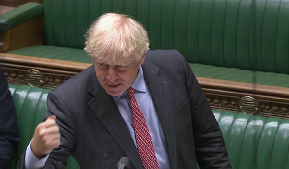 Boris Johnson at PMQs (PA)