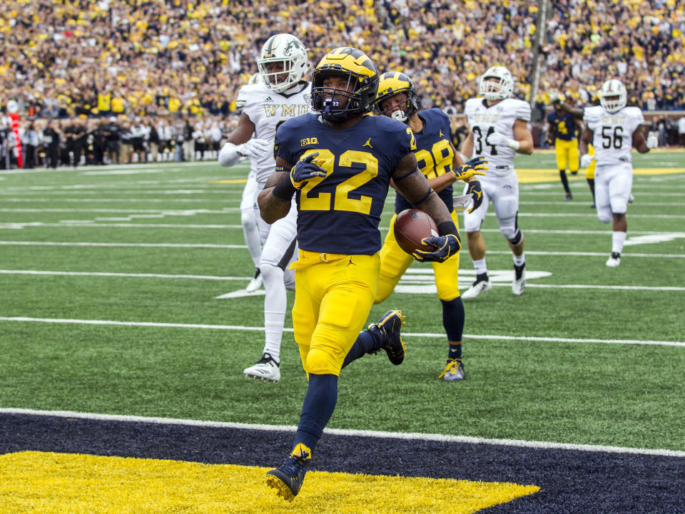 Will Michigan running back Karan Higdon have success against Ohio State? He guaranteed a victory for the Maize and Blue. (AP)