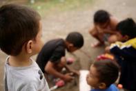 Central American migrant children, asylum seekers sent back to Mexico from the U.S. under Migrant Protection Protocols (MPP) along with their parents, are seen at the Pan de Vida migrant shelter at Anapra neighbourhood, in Ciudad Juarez