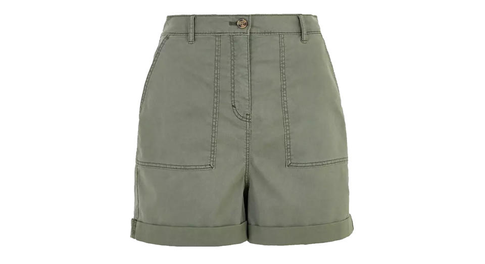 Cotton Blend Cargo Chino Shorts