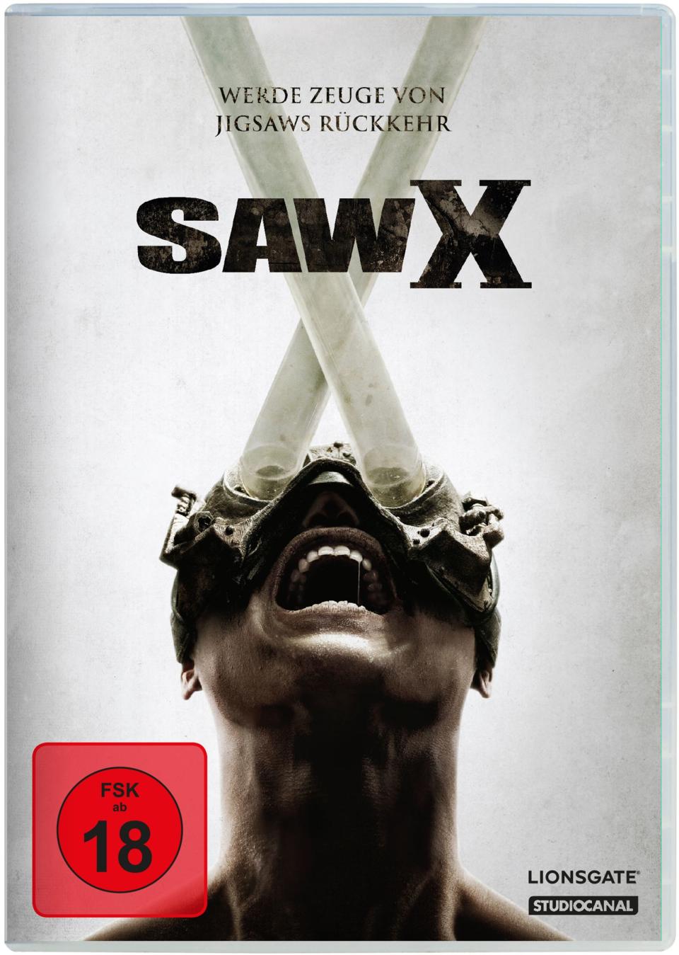 Auch in "Saw X" wird wieder auf alle möglichen seltsamen Apparaturen zurückgegriffen, um Menschen zu foltern und zu quälen. (Bild: Studiocanal)