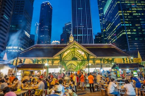 Lau Pa Sat food market dates from the 19th century - Credit: getty