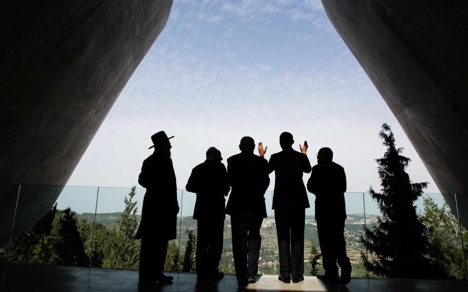 <p>Obama addressed a crowd on the importance of "never again" when it comes to the treacherous moments of our world's history. You can read the entire speech on the <a rel="nofollow noopener" href="https://www.whitehouse.gov/the-press-office/2012/04/23/remarks-president-united-states-holocaust-memorial-museum" target="_blank" data-ylk="slk:White House website;elm:context_link;itc:0;sec:content-canvas" class="link ">White House website</a>.</p>