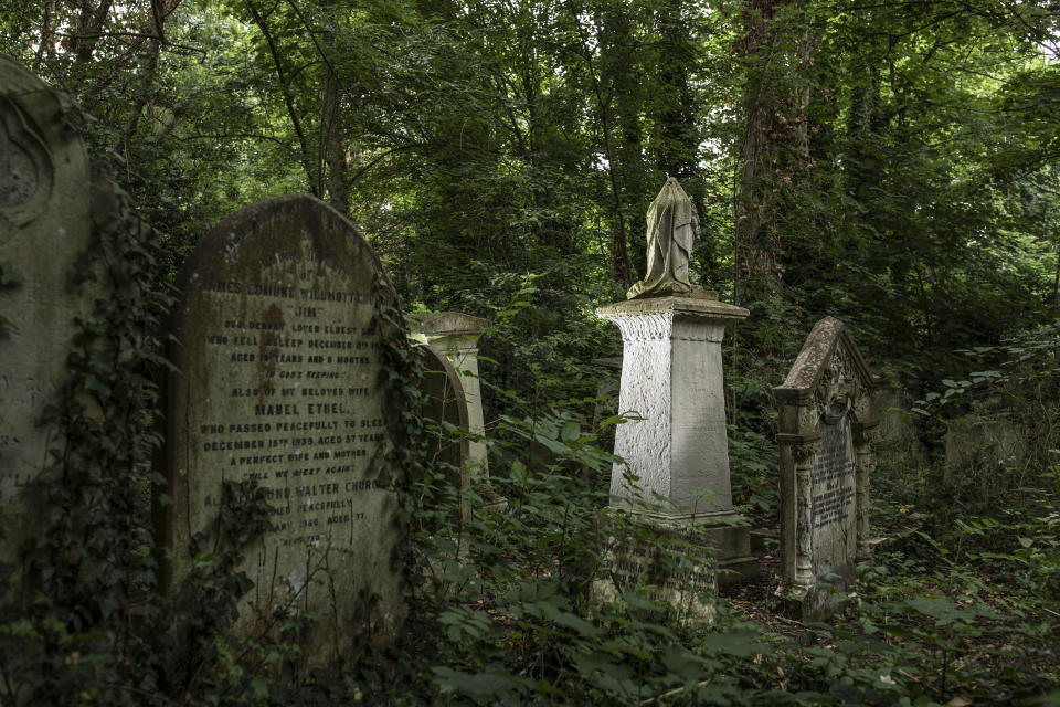 LONDON, ENGLAND - JUNE 11: The grave of Joanna Vassa on June 11, 2020 in London, England. Joanna Vassa, who died in 1857, was the daughter of Gustavus Vassa, who was also known as Olaudah Equiano, one of England's most important black abolitionist. Abney Park Cemetery is a non-denominational cemetery in Stoke Newington, North London, and is home to several key figures, who were instrumental in or with link too, the abolition of slavery. Many missionaries who were active during the abolitionist movement to end the slave trade, are buried at Abney Park Cemetery.  (Photo by Dan Kitwood/Getty Images)