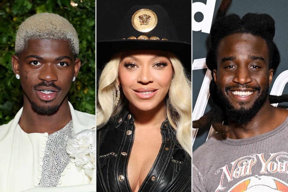 <p>Cindy Ord/MG24/Getty Images; Kevin Mazur/WireImage; Gilbert Flores/Billboard via Getty Images</p> Lil Nas X; Beyoncé; Shaboozey