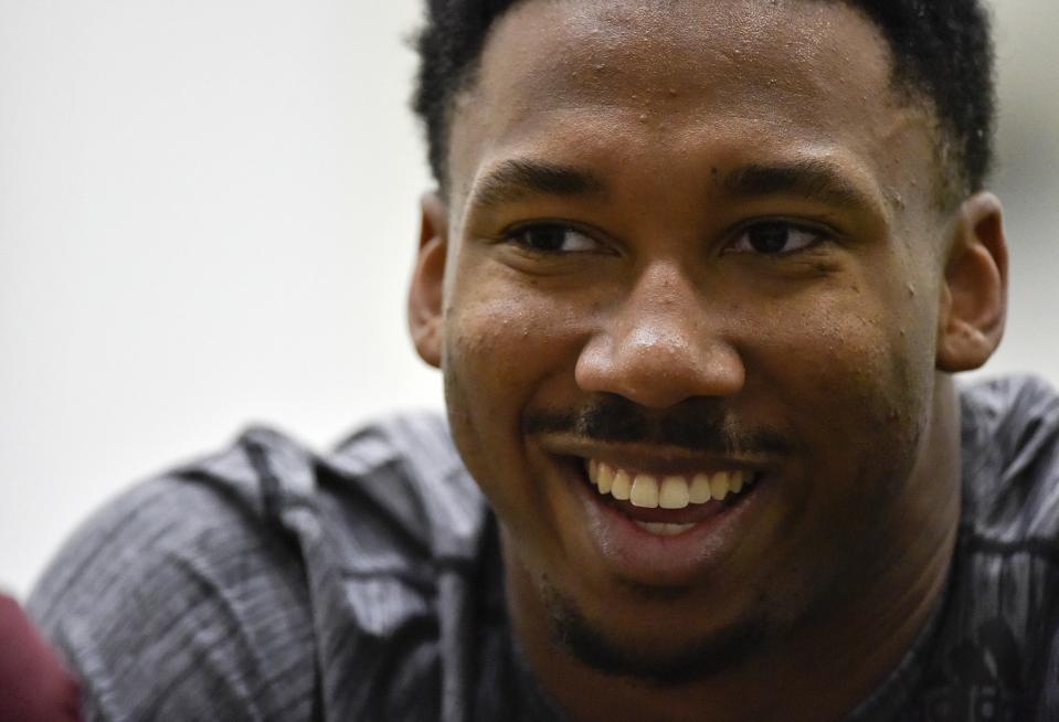 Texas A&M’s Myles Garrett has the chance to be another Julius Peppers-type defender. (AP)