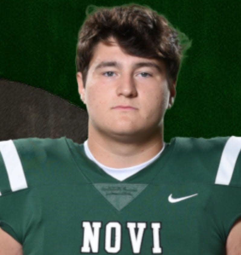 Novi defensive lineman Nathan Panos