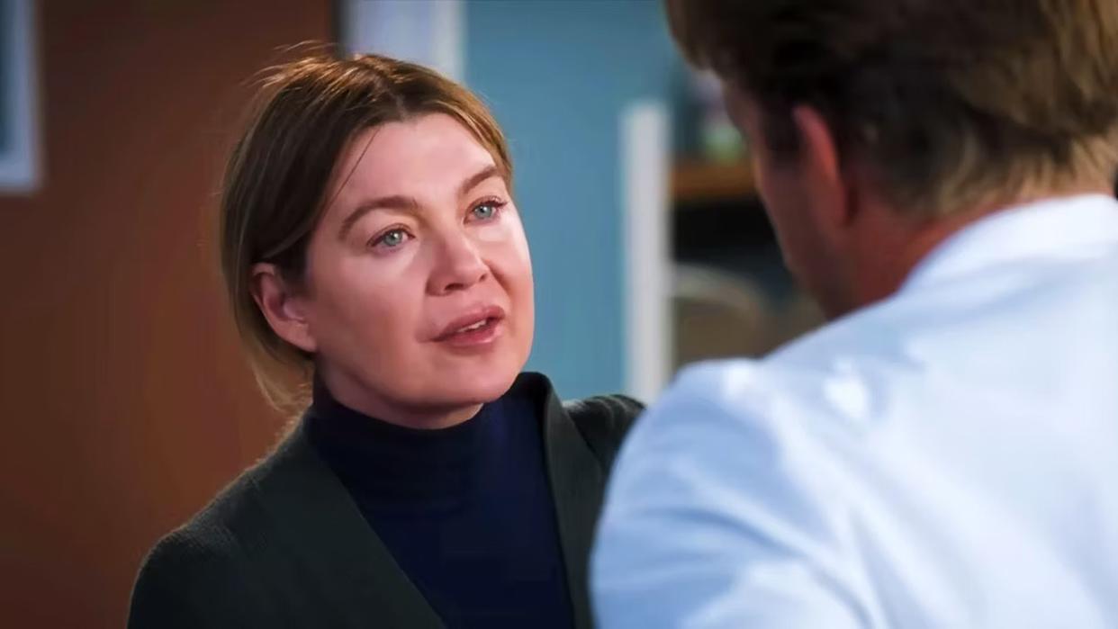  Ellen Pompeo as Meredith Grey in Grey's Anatomy season 20. 