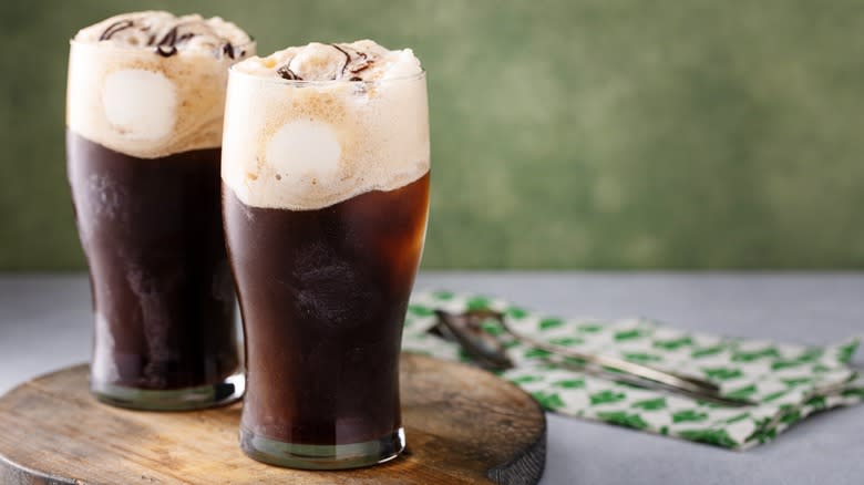 Stout beer ice cream floats