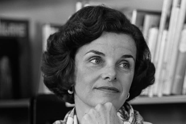 Dianne Feinstein At The Douglas School - Credit: Janet Fries/Getty Images