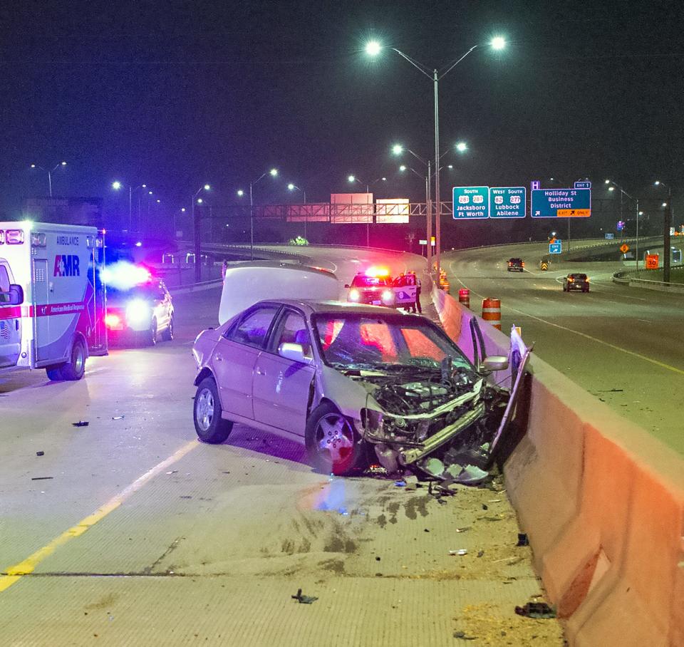 Wichita Falls Police and emergency responders worked the scene of a fatal accident Saturday June 18 on Central Freeway near Seymour Highway.