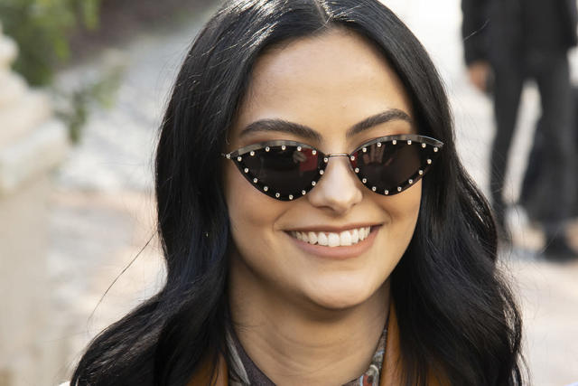 Camila Mendes Takes 'Riverdale' Road Trip in Pink Converse & Overalls
