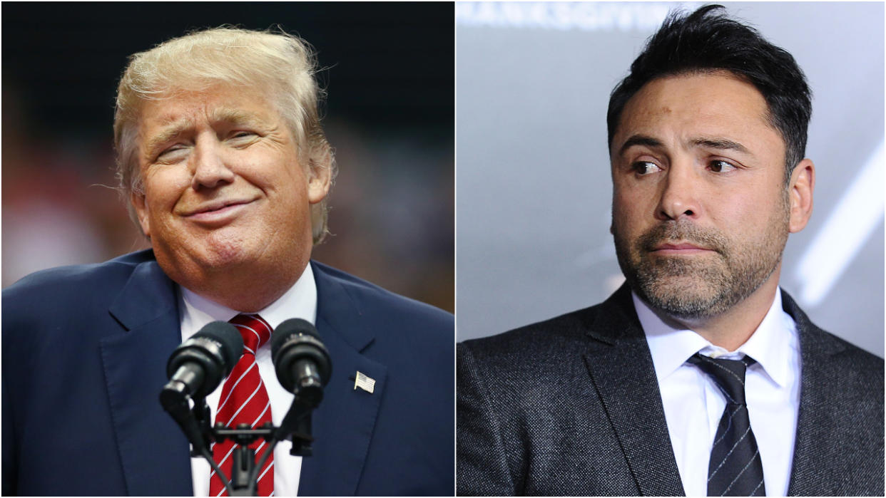 Donald Trump y Oscar De La Hoya / Fotos: Getty Images