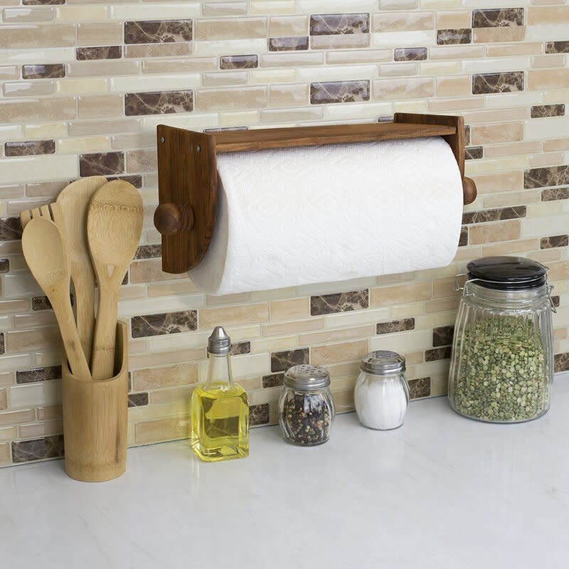 Winston Porter Pine Wood Paper Towel Holder