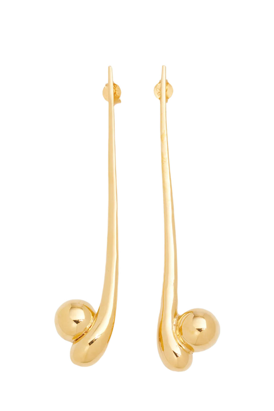 Adisa Drop Earrings in Nude Polished 18k Vermeil