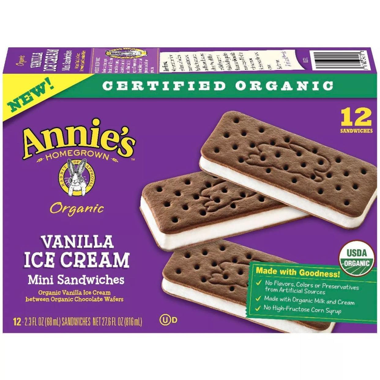 Annie's Mini Vanilla Ice Cream Sandwiches