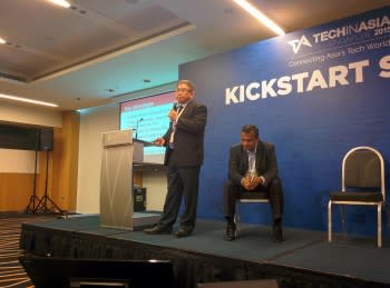 Rikvin's Satish Bakhda and Pinsent Masons MPillay LLP's Bryan Tan speak at the Singapore market exchange track, Tech in Asia Singapore 2015