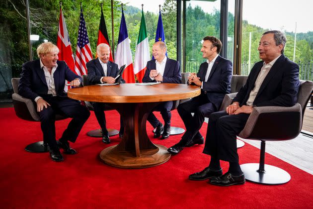 Encuentro durante la cumbre del G7. (Photo: Pool via Getty Images)