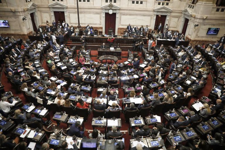 Sesión en la Cámara de Diputados por el acuerdo con el FMI