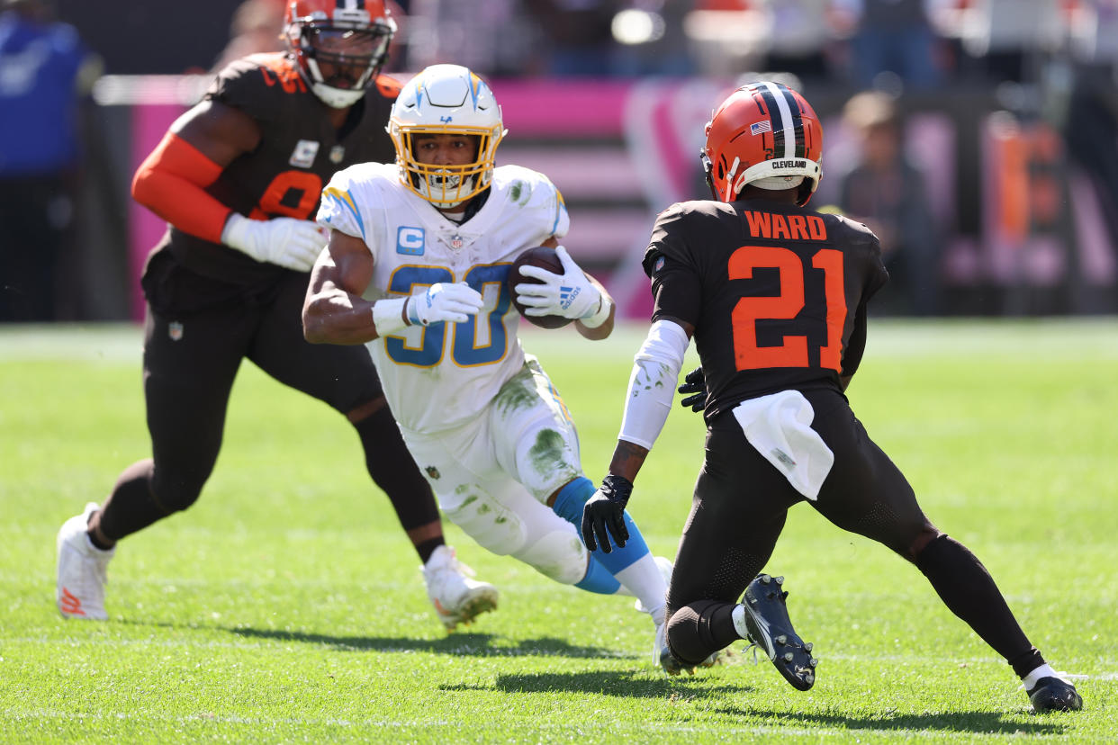 Austin Ekeler is proving once again to be among fantasy's most reliable contributors after a slow start to the season. (Photo by Gregory Shamus/Getty Images)