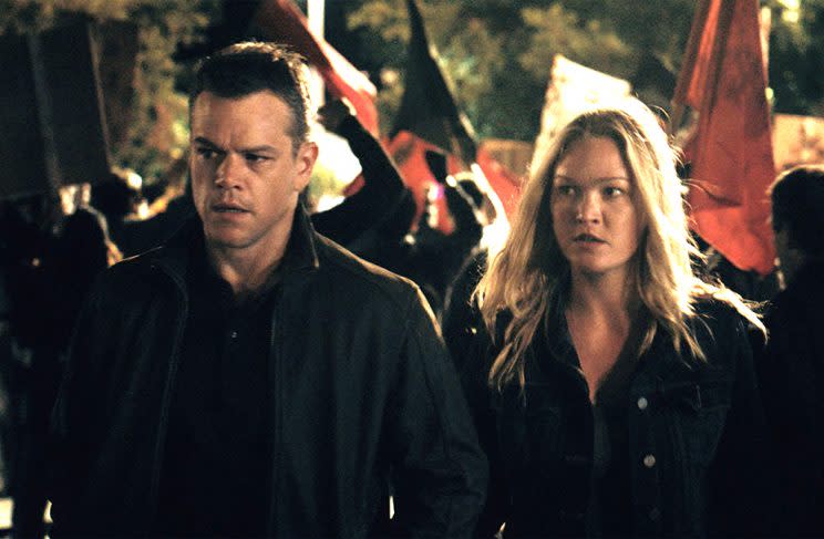 Julia Stiles and Matt Damon in 'Jason Bourne' (Photo: REX)