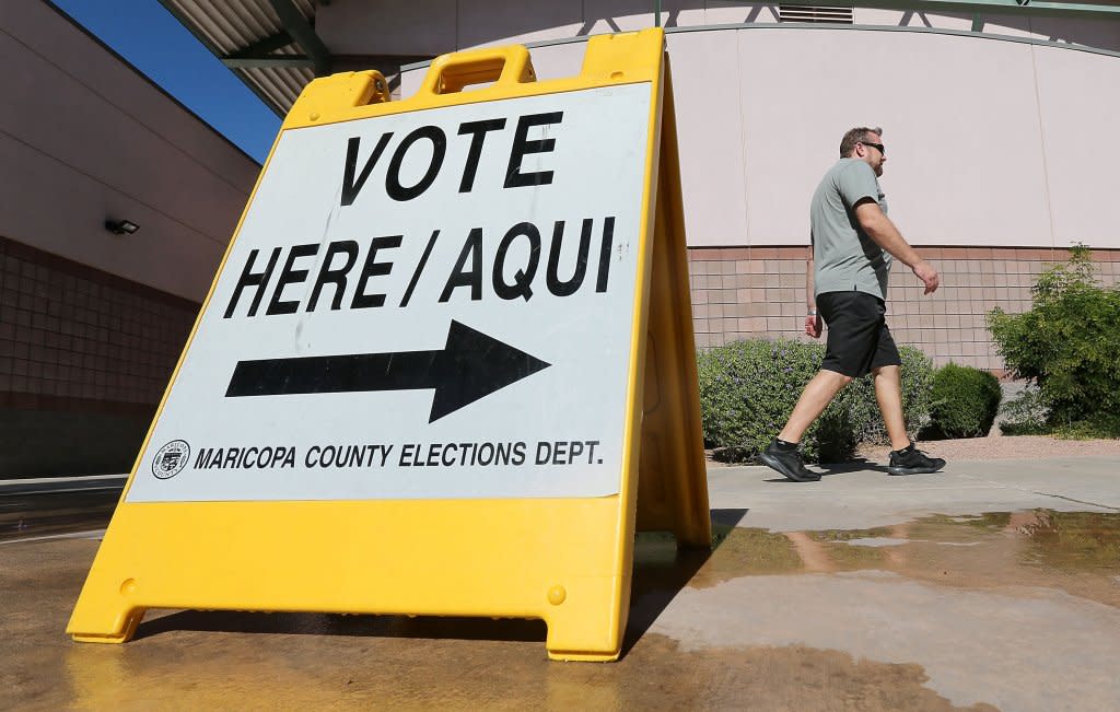 vote here sign