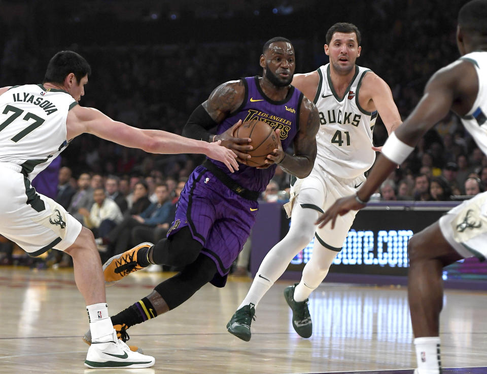 LeBron James and the Lakers making the playoffs is starting to look like a long shot. (Kevork Djansezian/Getty Images)
