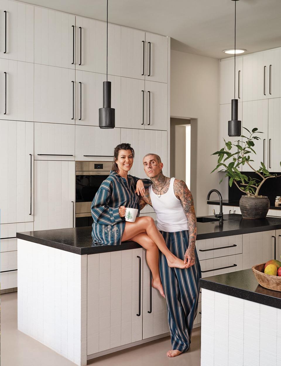 kourtney kardashain and travis barker AD home