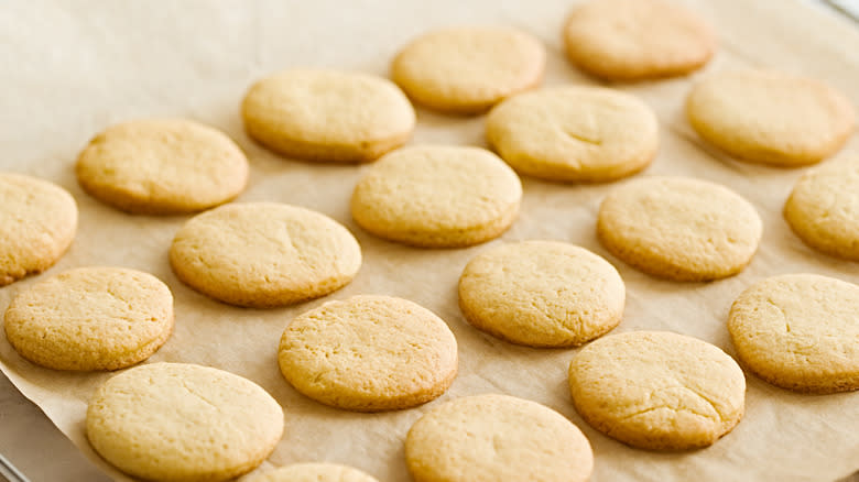 cookies on parchment paper