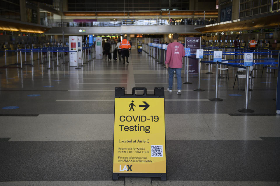 Most airports may now also have an onsite COVID-19 testing centre. Photo: Patrick T Fallon/AFP via Getty