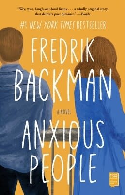 Book cover of  "Anxious People" by Fredrik Backman