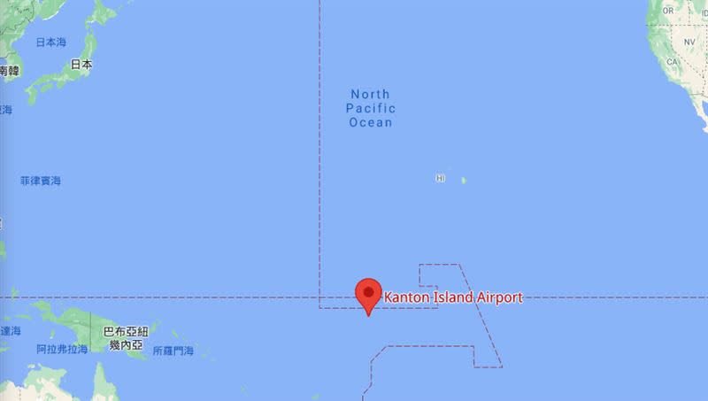 坎頓島地理位置。（圖／翻攝自Google地圖）