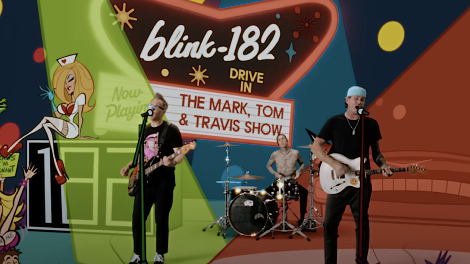 Blink-182 in their One More Time video