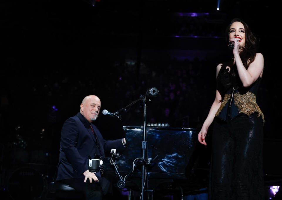 Alexa Ray Joel joins her father Billy Joel onstage for a duet of the holiday classic "Merry Little Christmas" during Billy Joel's sold out show at Madison Square Garden