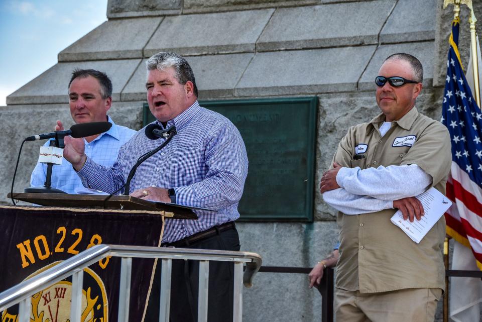 From left, 24th District legislators Assemblyman Hal Wirths, Sen. Steve Oroho and Assemblyman Parker Space.